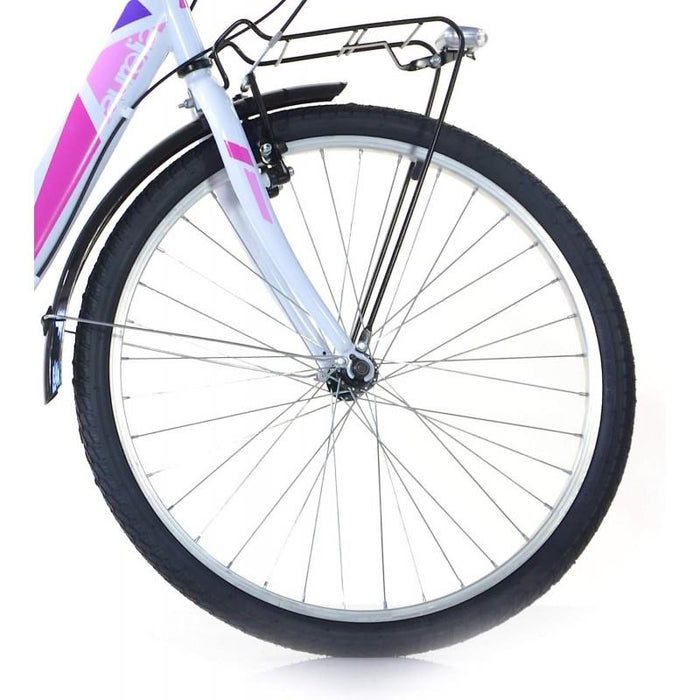 BICICLETTA VENERE DA 24" IN COLORE BIANCO E FUCSIA PER BAMBINA