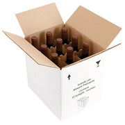 10 SCATOLE BIANCHE PER 12 BOTTIGLIE CON ALVEARE PREINSERITO 32 X 24 X H29 CM