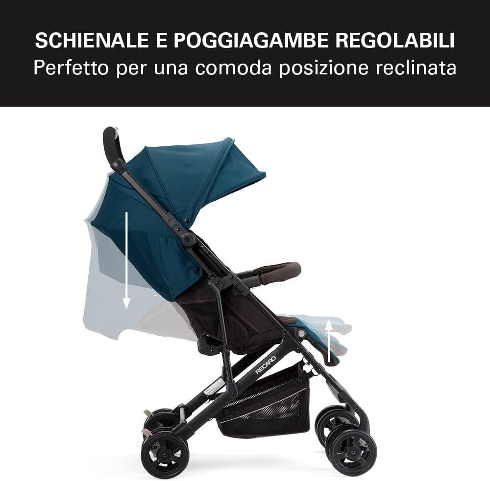 RECARO PASSEGGINO ROSSO EASYLIFE ELITE 2 RECLINABILE RICHIUDIBILE CON RIDUTTORE ROSSO