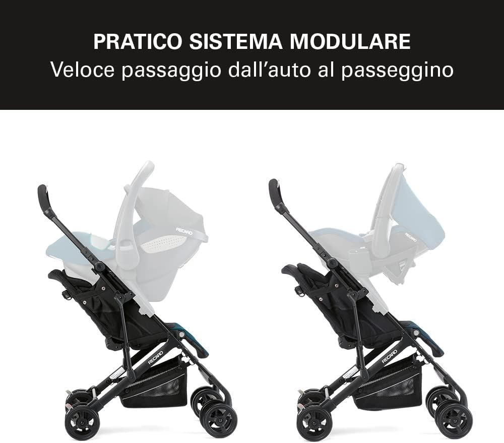 RECARO PASSEGGINO ROSSO EASYLIFE ELITE 2 RECLINABILE RICHIUDIBILE CON RIDUTTORE ROSSO