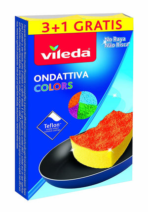 VILEDA SPUGNA MILLEUSI ONDATTIVA 3 + 1 OMAGGIO