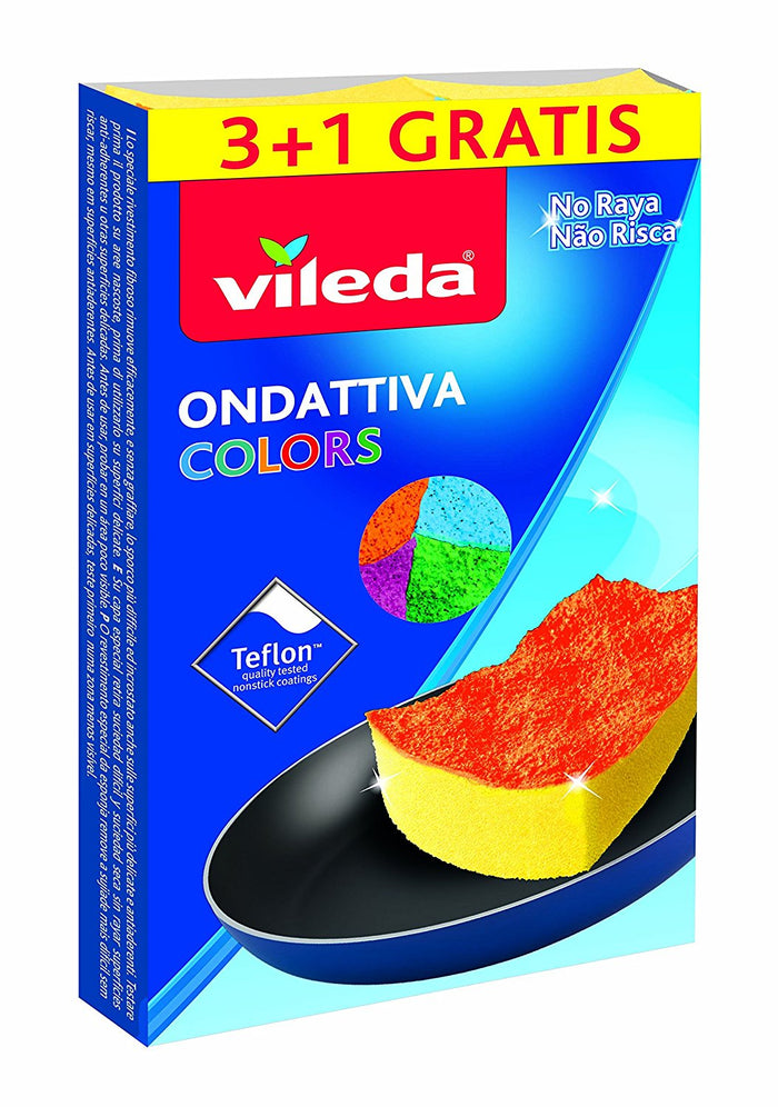 VILEDA SPUGNA MILLEUSI ONDATTIVA 3 + 1 OMAGGIO