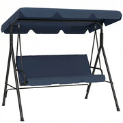 Altalena da Giardino 3 Posti con Tenda Regolabile ¨C zephmum ¨C 172x118x153 cm Blu