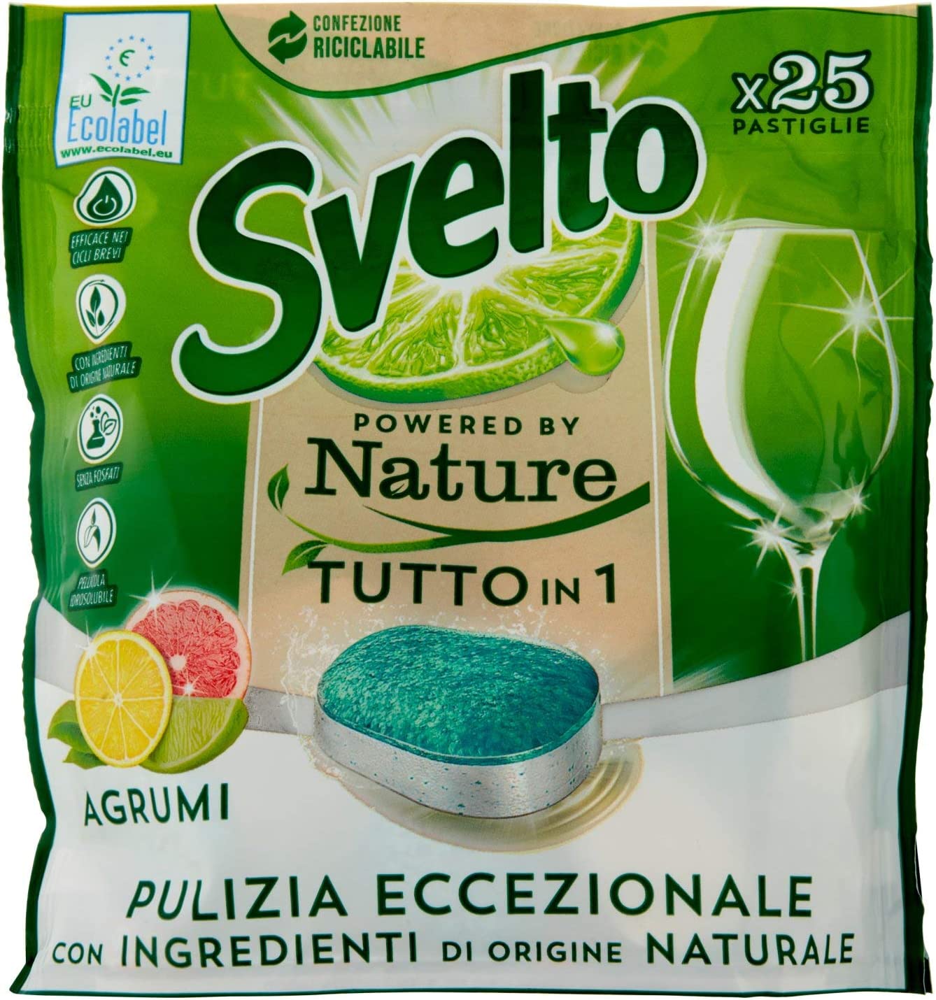 SVELTO POWER BY NATURE TABS PER LAVASTOVIGILIE DA 25 PEZZI AGLI AGRUMI