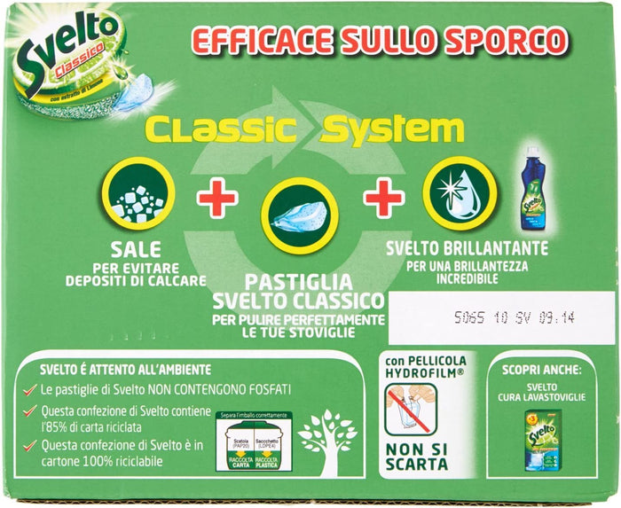 TABS SVELTO LAVASTOVIGLIE CLASSICO FORMATO DA 32 PEZZI