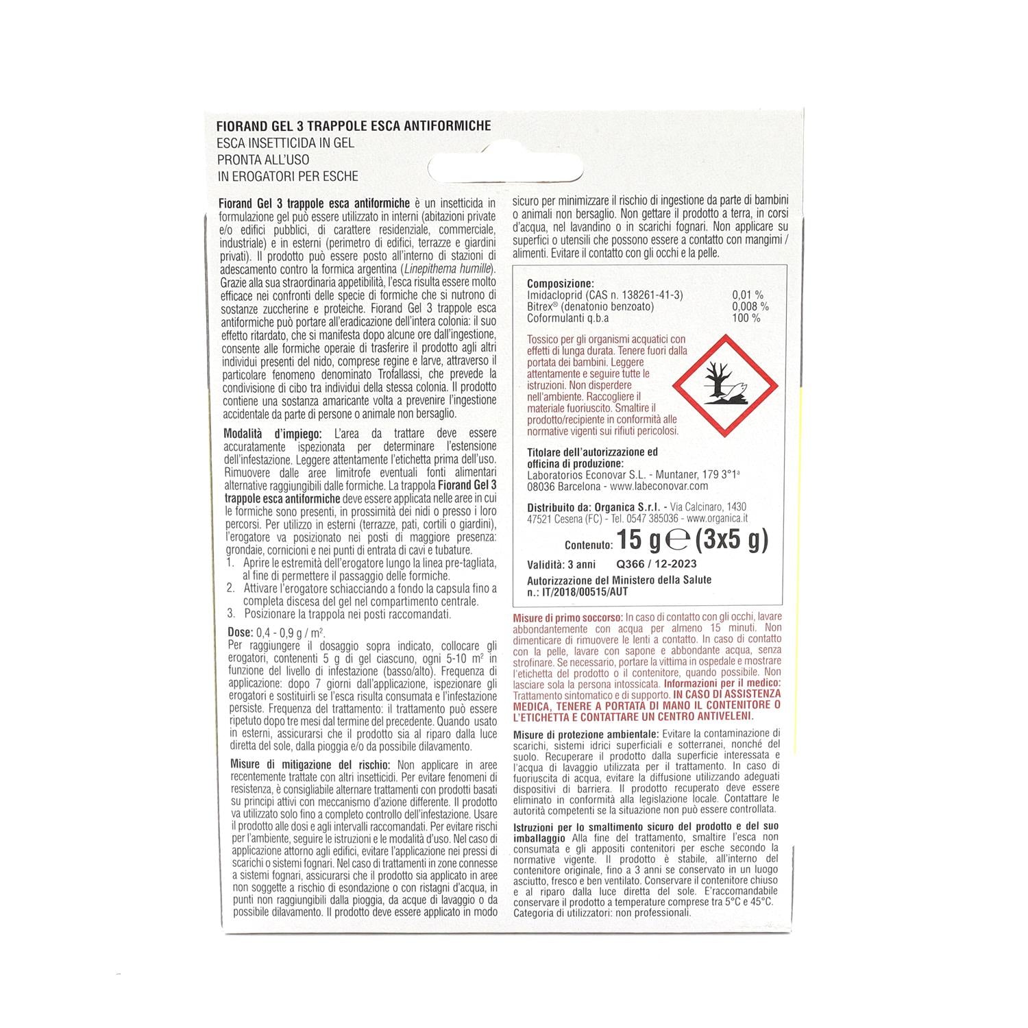 TRAPPOLE ESCA ANTI FORMICHE IN GEL DA 3 PEZZI