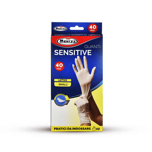 MAURY'S GUANTI IN LATTICE DA 40 PEZZI LINEA SENSITIVE TAGLIA S