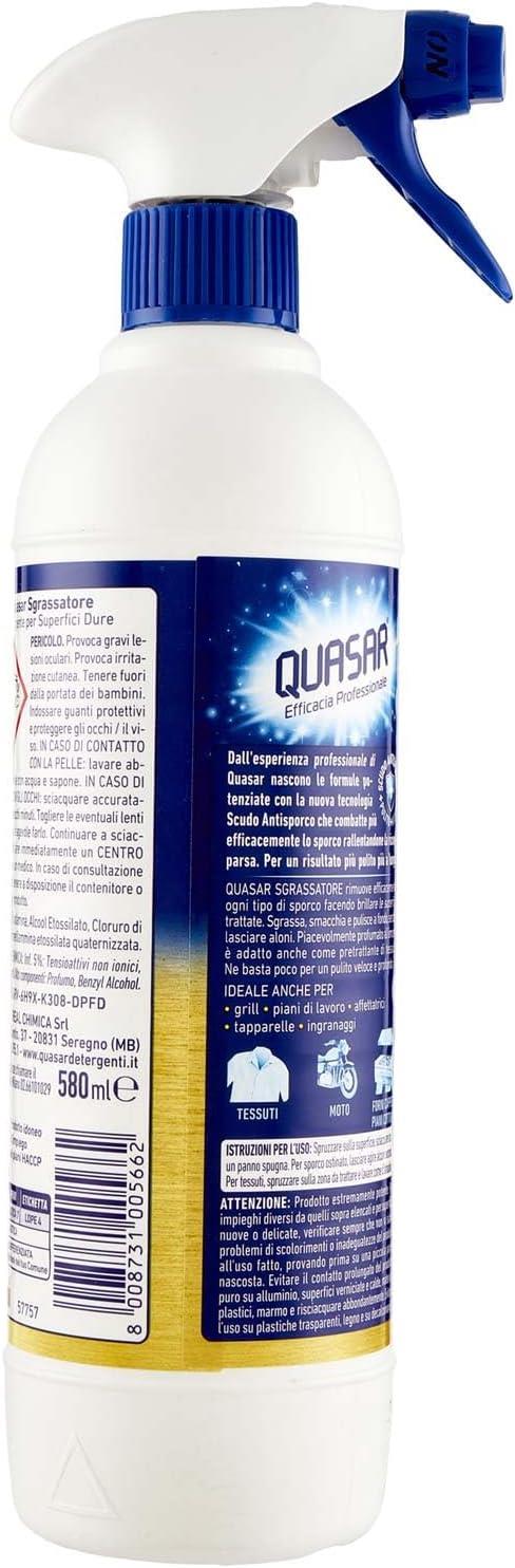 QUASAR SPRAY SGRASSATORE EXTRARAPIDO 580 ML SENZA ALONI AL LIMONE