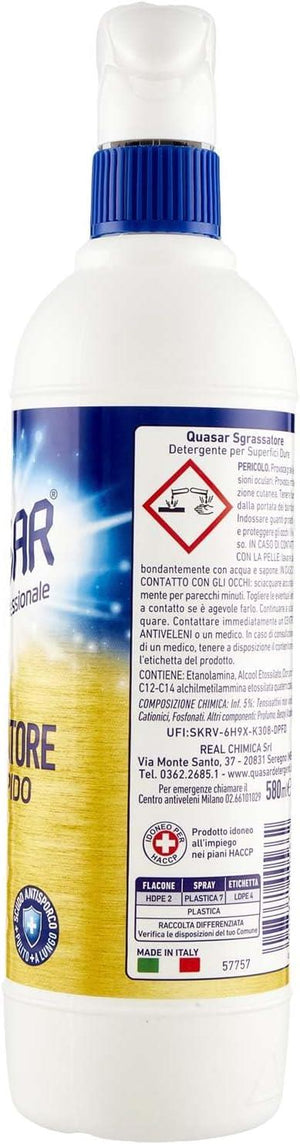 QUASAR SPRAY SGRASSATORE EXTRARAPIDO 580 ML SENZA ALONI AL LIMONE