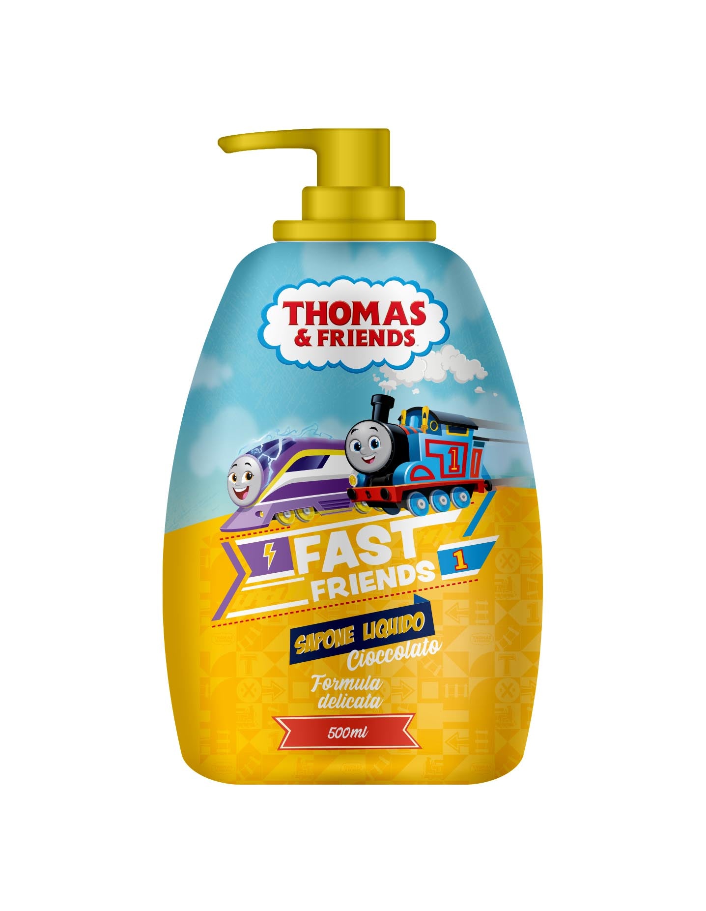 SAPONE LIQUDO PER MANI TRENINO THOMAS IN FORMATO DA 500ML FRAGRANZA CIOCCOLATO
