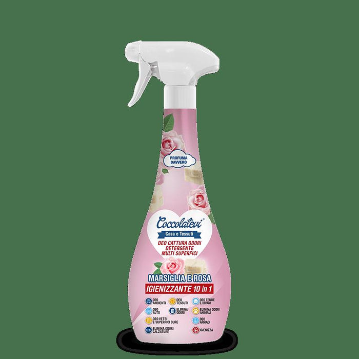 SGRASSATORE IN SPRAY COCCOLATEVI DA 750ML MARSIGLIA E ROSA IGIENIZZANTE