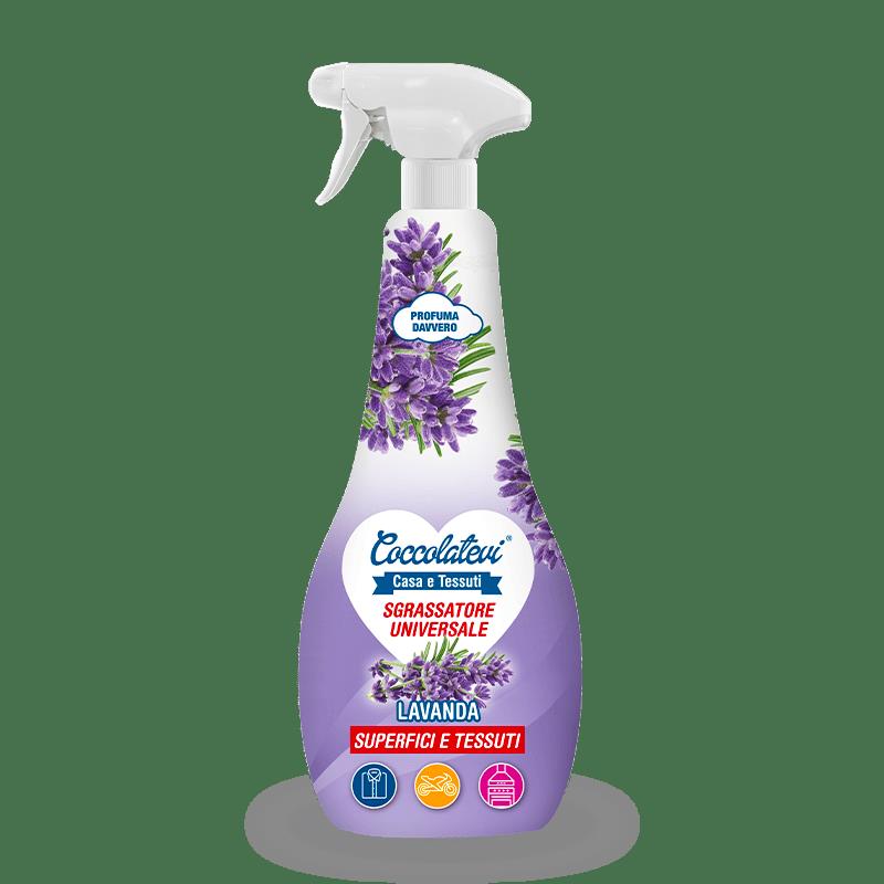 SGRASSATORE IN SPRAY COCCOLATEVI DA 750ML LAVANDA IGIENIZZANTE PER SUPERFICI E TESSUTI