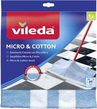 VILEDA PANNO PER PAVIMENTI IN COTONE E MICROFIBRA 50 X 50 CM