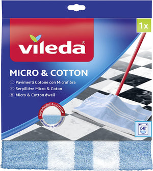 VILEDA PANNO PER PAVIMENTI IN COTONE E MICROFIBRA 50 X 50 CM