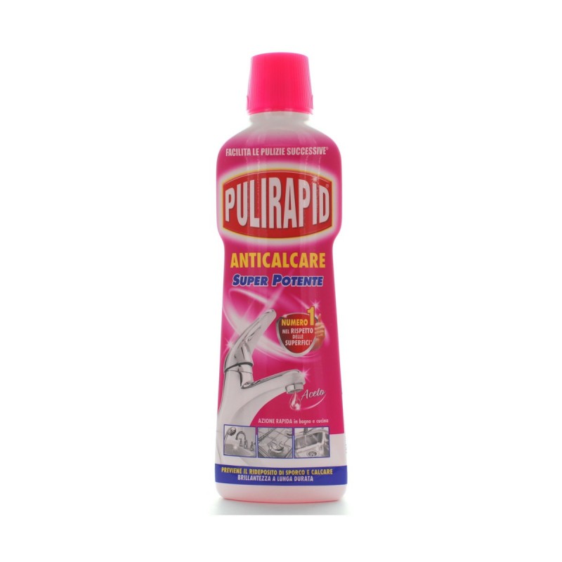PULIRAPID ANTICALCARE CON ACETO SU ACCIAIO INOX E CERAMICA 500 ML