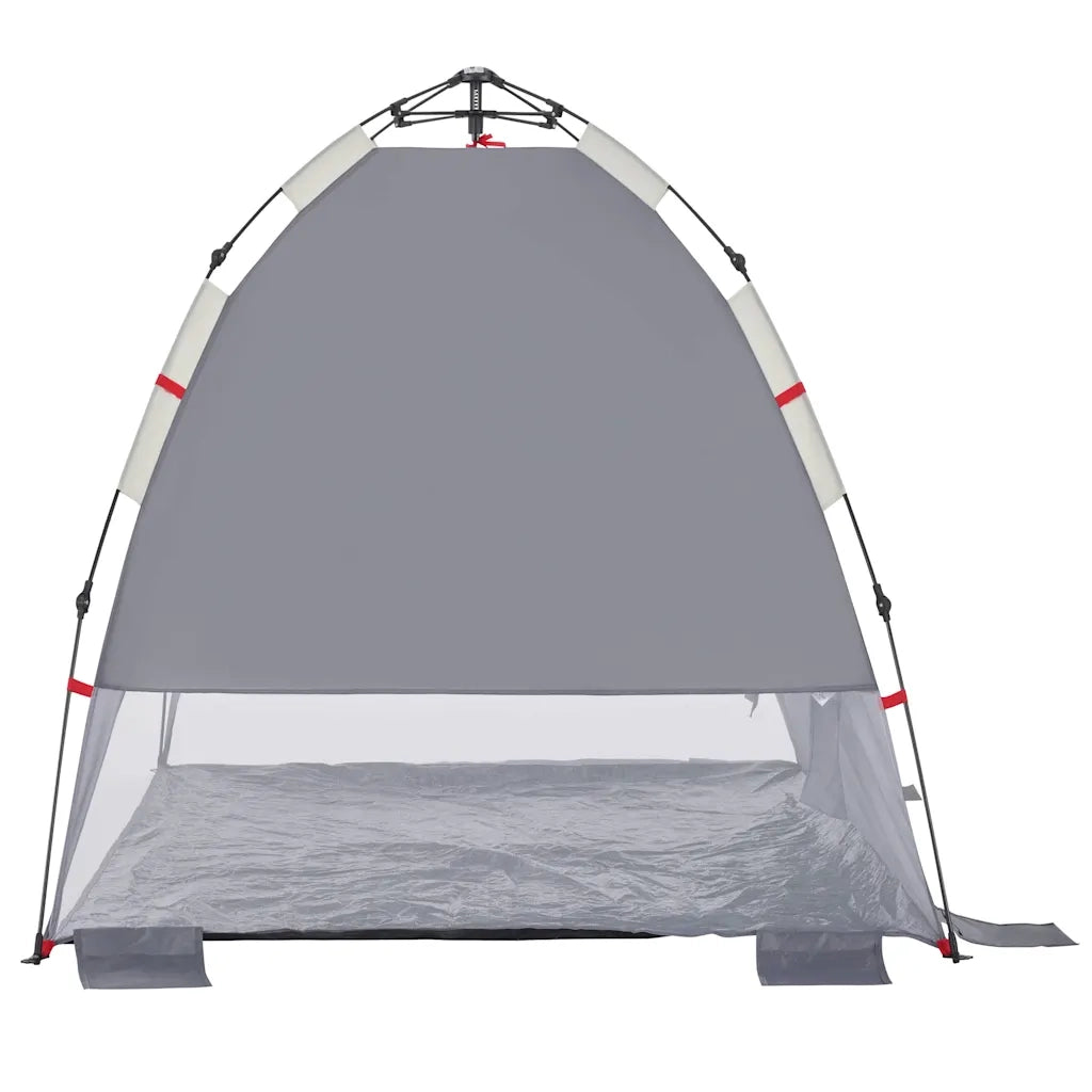 Tenda da Spiaggia 2 Persone Grigio Rilascio Rapido Impermeabile 4005301