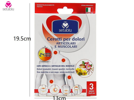CEROTTI PATCH PER DOLORI ARTICOLARI CON ARNICA E ARTIGLIO DEL DIAVOLO 3 PEZZI