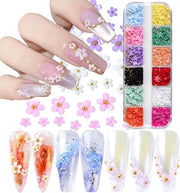 Decorazioni per unghie in forma di fiori con strass - Manicure con cinque foglie di fiore - Per donne e ragazze - Decorazioni per unghie DIY