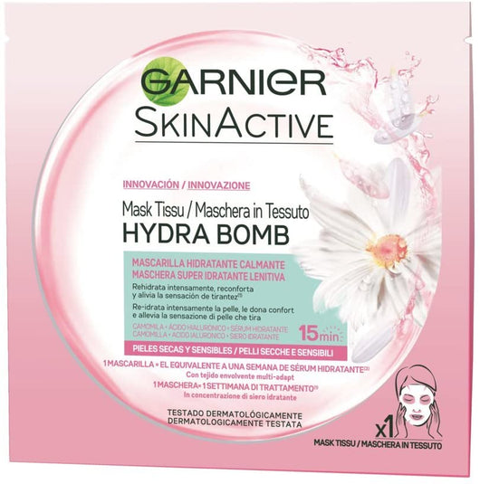 GARNIER SKIN ACTIVE MASCHERA IN TESSUTO LENITIVA PER PELLI SECCHE E SENSIBILI