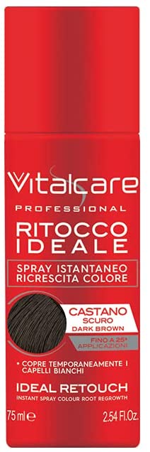 VITALCARE RITOCCO ISTANTANEO PER RICRESCITA DA 75ML COLORE CASTANO SCURO