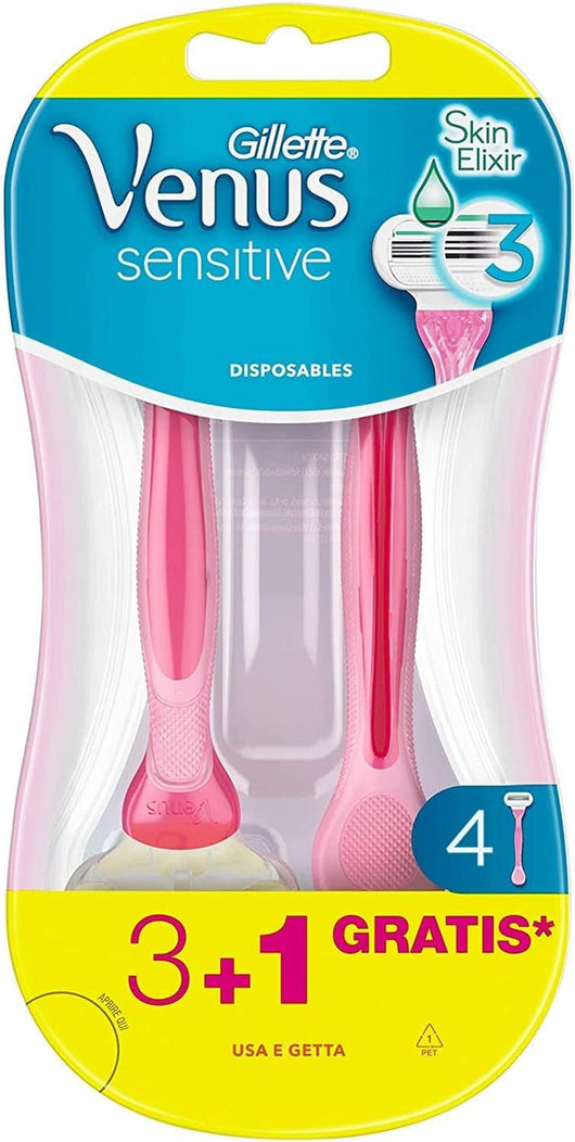 GILLETTE VENUS SENSITIVE RASOI DONNA USA E GETTA, 3+1 RASOI