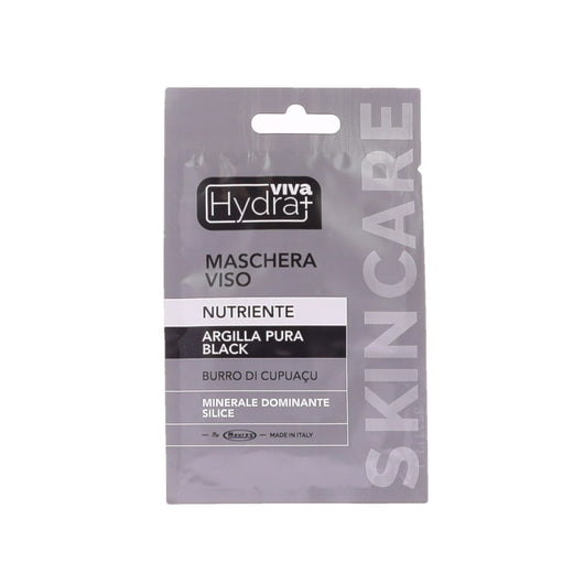HYDRA VIVA+ MASCHERA PER VISO NUTRIENTE ALL'ARGILLA NERA MONOUSO DA 10 ML