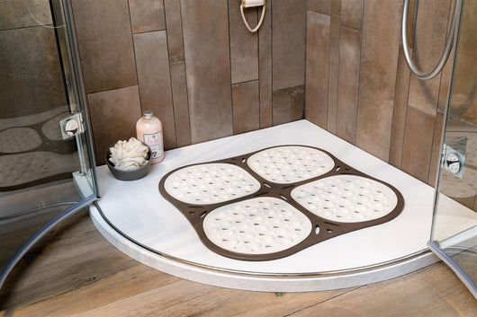 TAPPETO DA DOCCIA LINEA RELAX 53X53 CM IN COLORE TORTORA