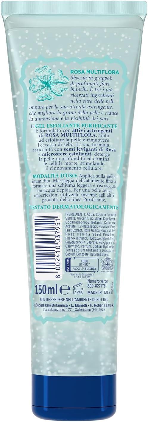 ACQUA ALLE ROSE GEL ESFOLIANTE QUOTIDIANO PURIFICANTE PER PELLI NORMALI E MISTE 150 ML
