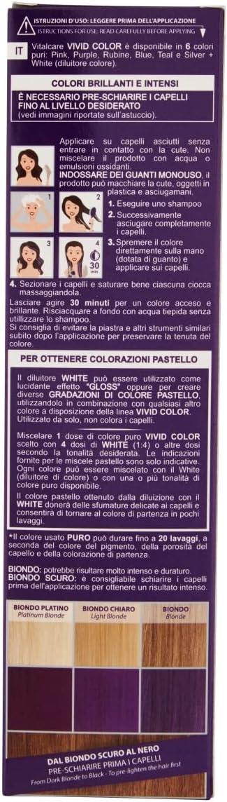 VITALCARE TINTA SEMIPERMANENTE PROFESSIONALE PER CAPELLI MORBIDI IDRATATI E LUMINOSI IN COLORE PURPLE 100 ML