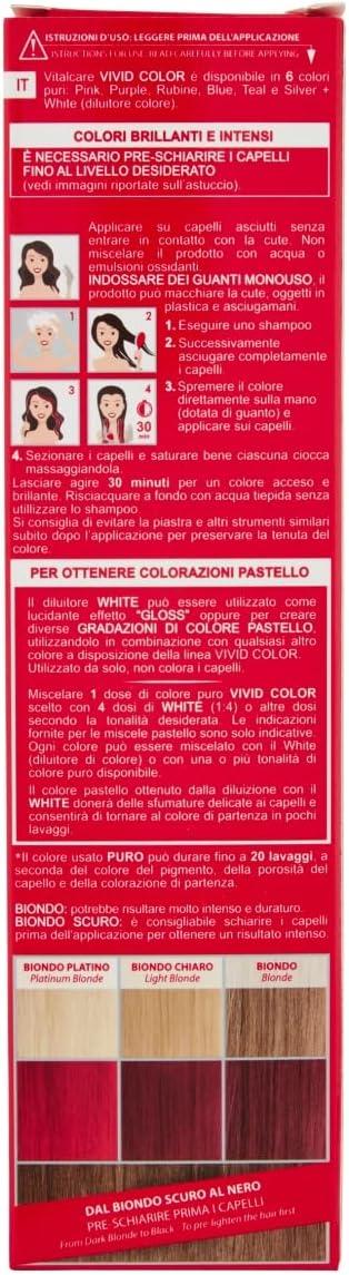 VITALCARE TINTA SEMIPERMANENTE PROFESSIONALE PER CAPELLI MORBIDI IDRATATI E LUMINOSI IN COLORE ROSA 100 GR