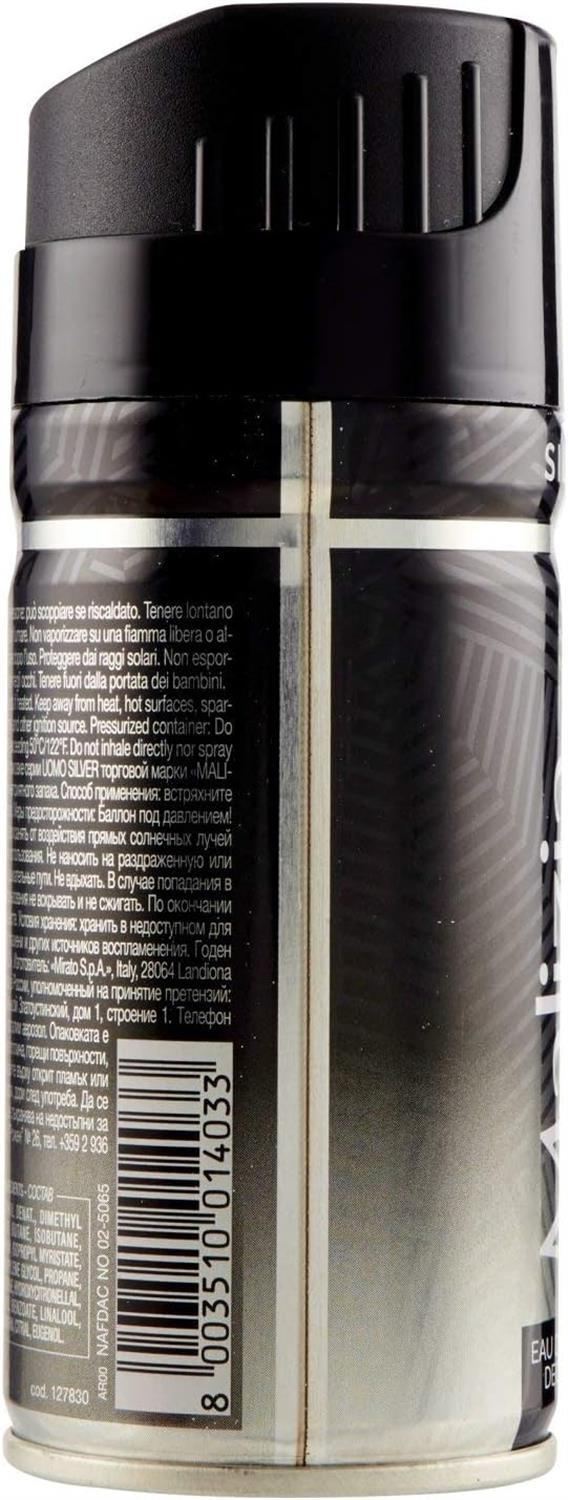 MALIZIA DEODORANTE SPRAY UOMO 150 ML SILVER