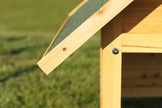 Garage per robot tagliaerba, in legno massello, tetto spiovente