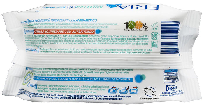 FRIA SALVIETTE MILLEUSI IGIENIZZANTI POCKET 12PZ