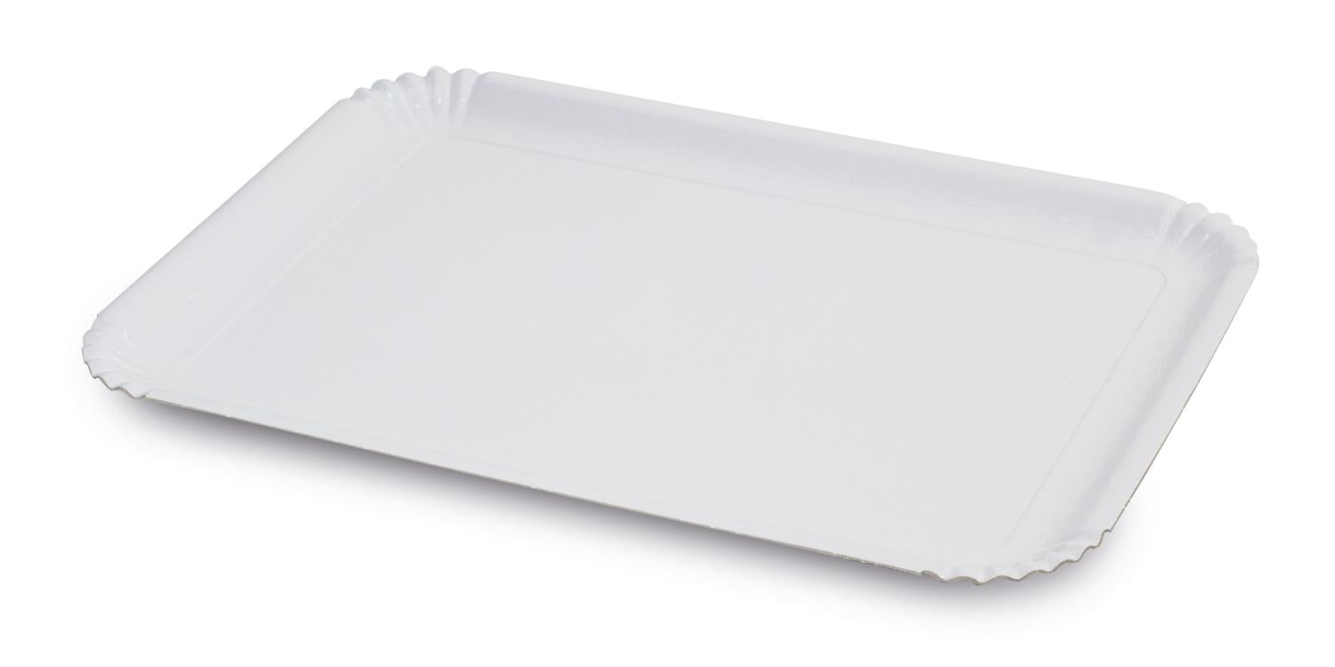 VASSOIO PORTA TORTE BIANCO 23X31CM IN CONFEZIONE DA 3 PZ