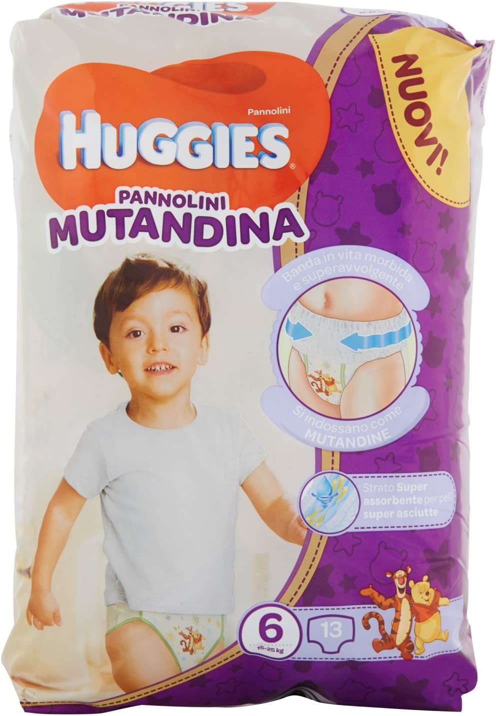 HUGGIES PANNOLINI MUTANDINA UNISEX  IN CONFEZIONE DA 13 PEZZI TAGLIA 6 15-30 KG