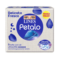 LINES PETALO BLU ASSORBENTI NOTTE CON ALI FLUSSO ABBONDANTE 9 PZ