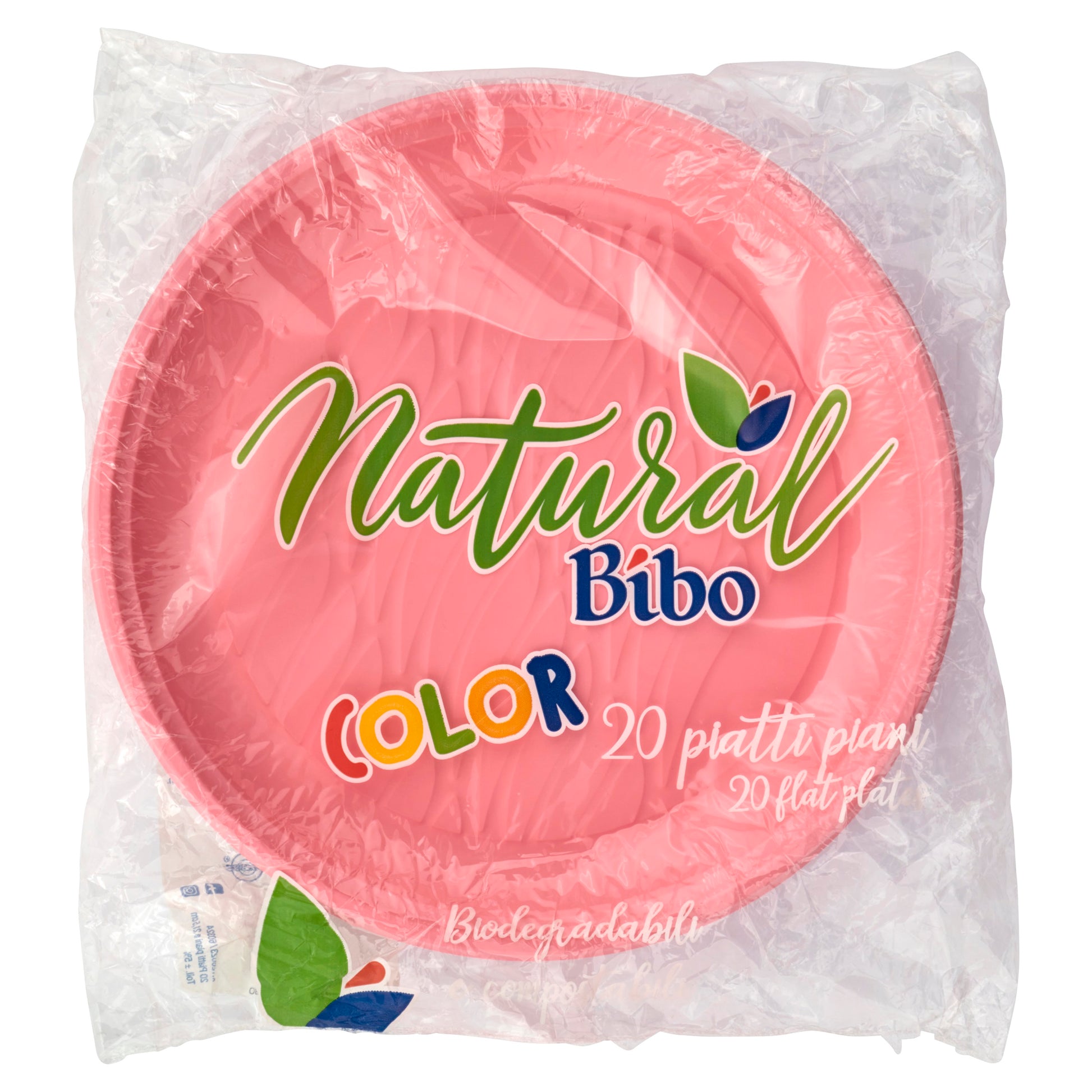 MAURY'S PIATTI PIANI BIOPLASTIC DIAMETRO 21,5 CM 20 PEZZI IN COLORAZIONE ROSA