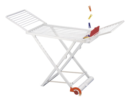 STENDINO NANNI 175X55XH115 STENDIBIANCHERIA 20MT CON PORTA MOLLETTE - STENDINO IN COLORAZIONE ASSORTITA