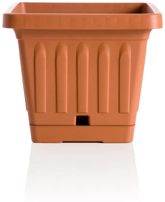 BAMA VASO DA TERRA QUADRATO 50 X 50 X H43 CM COLORE TERRACOTTA