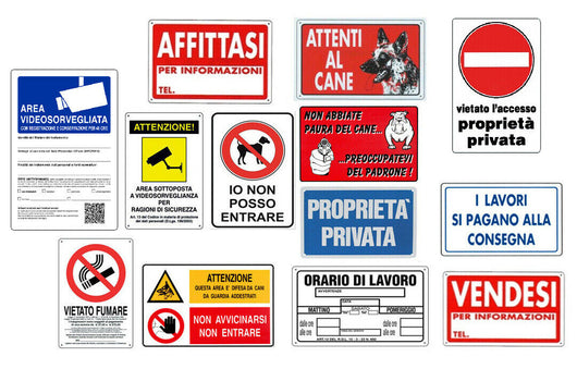CARTELLO SEGNALETICO PROPRIETA PRIVATA DIVIETO ACCESSO