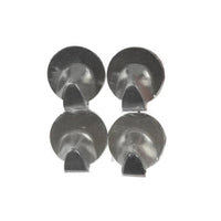 SET 4 GANCI ADESIVI IN ACCIAIO FORMA ASSORTITA 4 CM