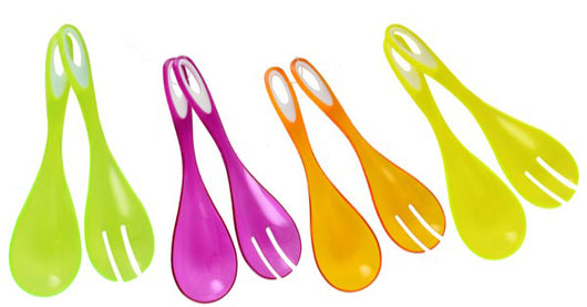 MAURY'S POSATE INSALATA IN PLASTICA COLORATA TRASPARENTE 2PZ