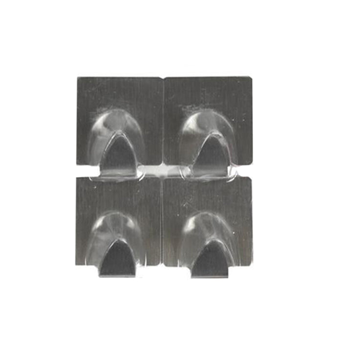 SET 4 GANCI ADESIVI IN ACCIAIO FORMA ASSORTITA 4 CM