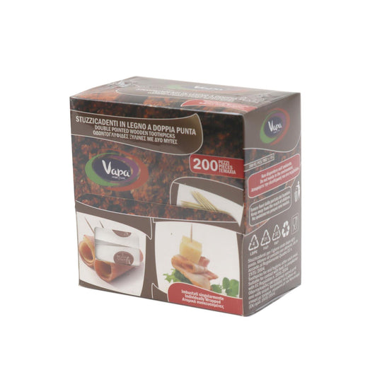 VAPA FOOD STUZZICADENTI IN CONFEZIONE DA 200 PEZZI