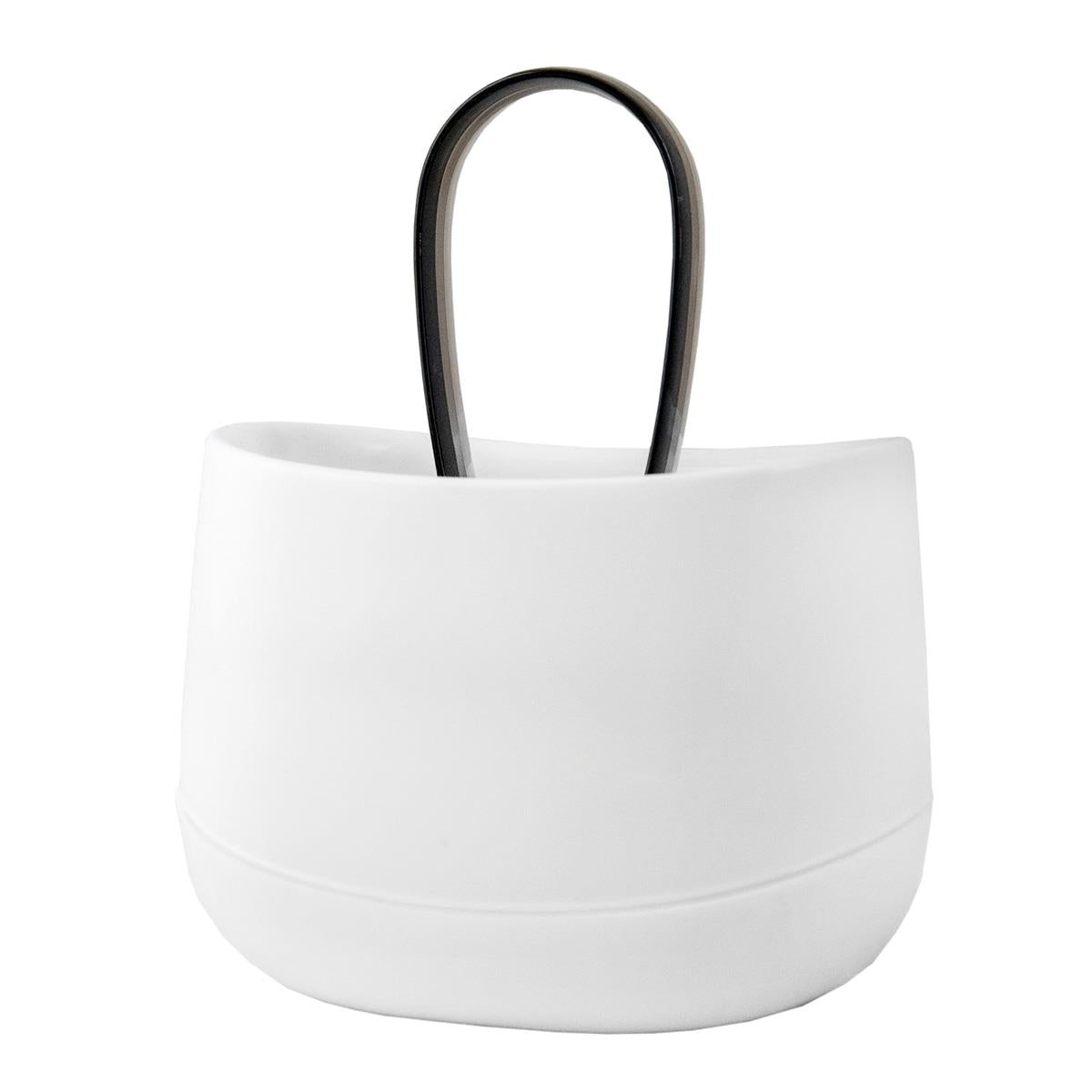 GAIA SCOLAPOSATE IN PLASTICA CON MANICO DI COLORE BIANCO 16,5 X 12 X H20 CM
