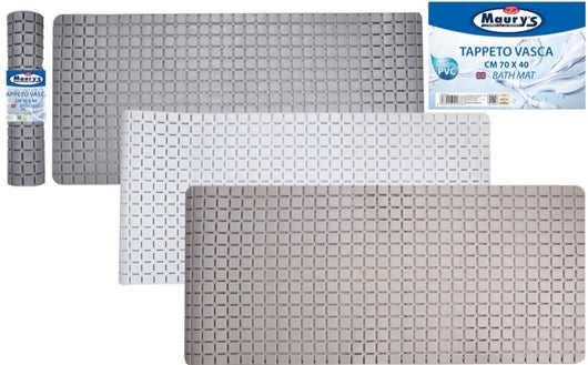 MAURY'S TAPPETO DA VASCA ANTISCIVOLO DADO 70 X 40 CM IN COLORE ASSORTITO