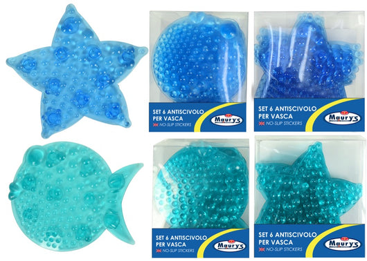 MAURY'S STICKERS ANTISCIVOLO PER VASCA O DOCCIA 6PZ COLORI ASSORTITI