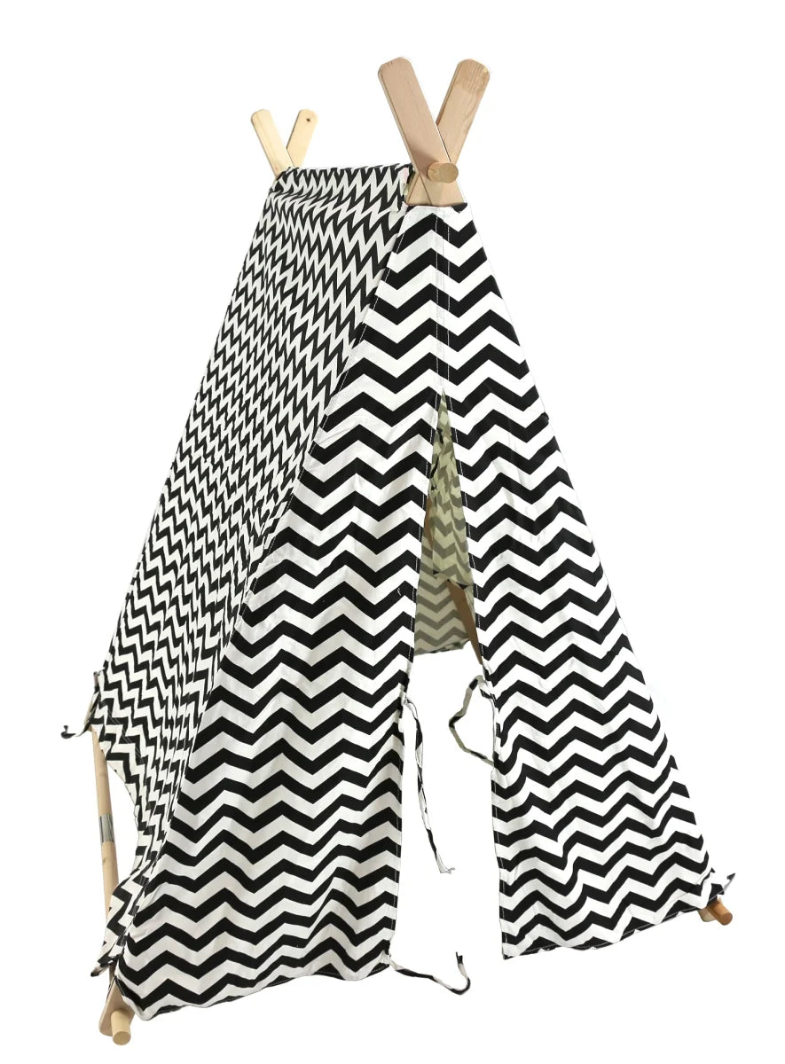 Tenda per bambini, tenda da gioco, tenda da interno per bambini, bianca e nera