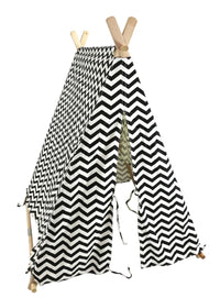 Tenda per bambini, tenda da gioco, tenda da interno per bambini, bianca e nera