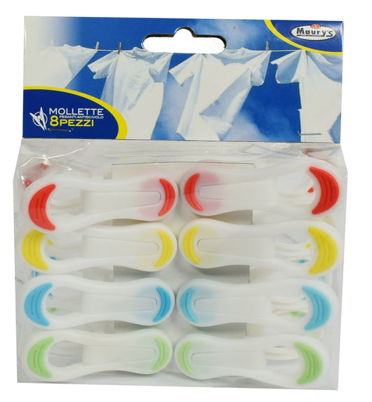 MAURY'S 8 MOLLETTE PESANTI ANTISCIVOLO MULTIUSO MULTICOLOR